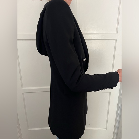 Balmain Silver Button Double-Breasted Black Blazer - 38 - Picture 3 of 8